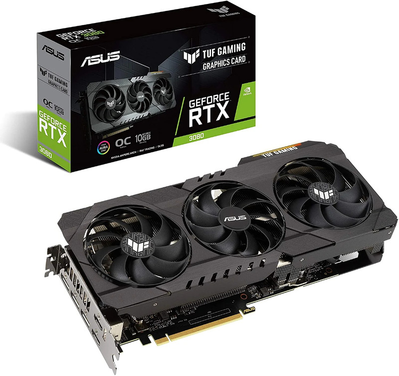 ASUS GeForce RTX 3080 TUF Gaming OC 10GB Graphics Card - كرت الشاشة